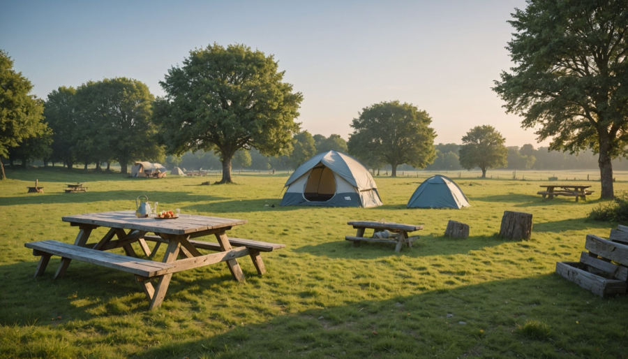 Rustige camping in frankrijk midden in de natuur genieten van ruimte en stilte
